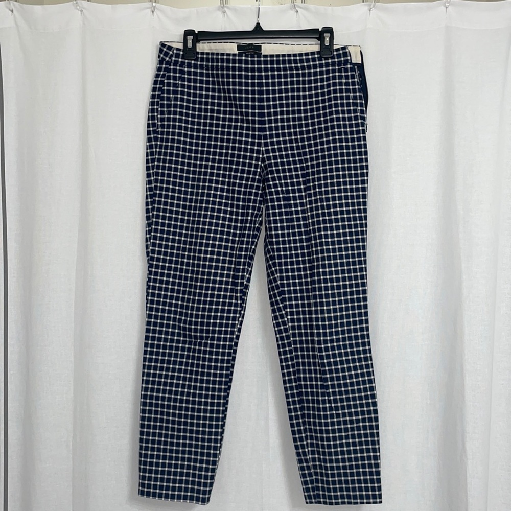 J Crew Martie Pant - Blue Gingham - Size 6